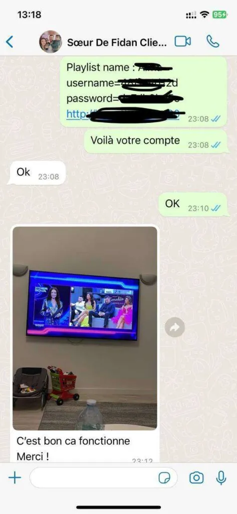 Captură de conversație WhatsApp despre Anume TV 6